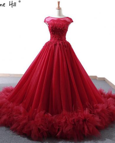 Vintage Red Sleeveless High End Luxury Wedding Dress 2023 Diamond Pearls  Fashion New Bridal Gown Real Photo 66616weddin
