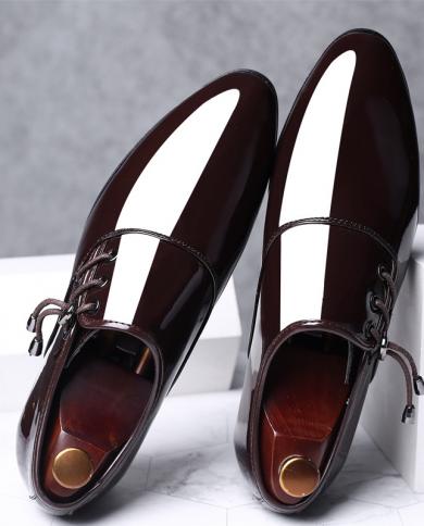 Hommes chaussures habillées hommes chaussures formelles en cuir de luxe mode marié chaussures de mariage hommes Oxford chaussure