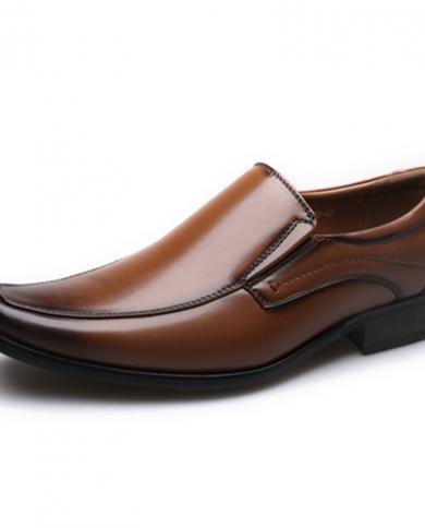 עסקים קלאסיים נעלי שמלת גברים אופנה אלגנטיות נעלי חתונה רשמיות גברים להחליק על משרד נעלי אוקספורד לגברים גברים