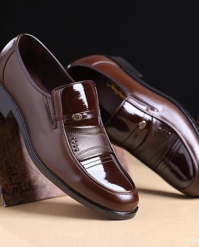 אביב נעלי עור גברים אופנה דירות גברים עגולים בוהן נוחות שמלת משרד נעליים מידה 3844 נעלי עסקים לגברים 2022