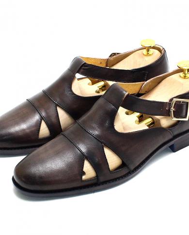 Super Leather Summer Shoes Men Fashion Sandals  Mens Leather Sandals Made Italy  Mens Sandals  