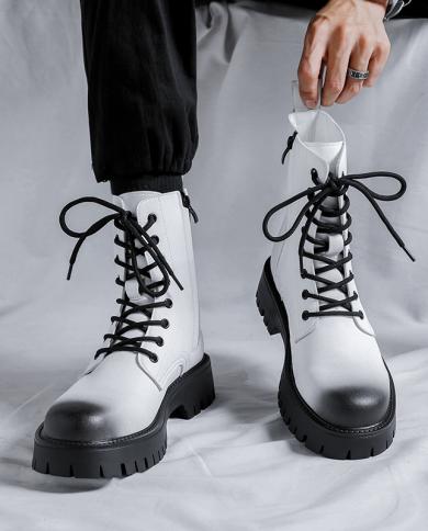 جديد الشتاء حذاء من الجلد عالية الجودة الرجال الجلود في الهواء الطلق مقاوم للماء الرجال عادية سميكة أسفل أحذية الاتجاه في الهواء