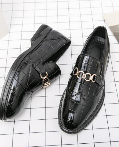 Men Casual Shoes Leather Oxford Dress Shoes Comfortable Gentlemans Stylish Business Formal Shoes Flats 3848 Zapatos Ho