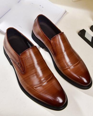 Zapatos De cuero genuino De alta calidad De negocios para hombres De vestir De fondo suave Retro marca Oxfords Hombre Zapatos cl