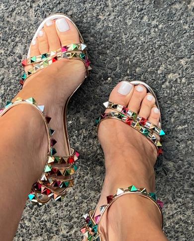 נשים סנדלי קיץ 11 סמ נעלי עקב מסמרת פלטפורמה משובצת גלדיאטור סנדלים חשפנית חתונה כלה נעלי עקב אקסטרים