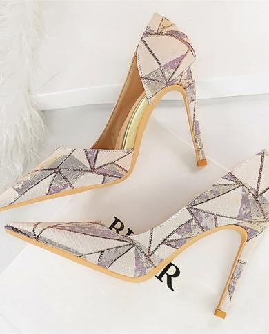 2023 Mulheres Sapatos de Salto Alto de 10,5 cm Réplicas de Saltos de Designer Lady Nightclub Scarpins Luxo Stiletto Stripper Tac