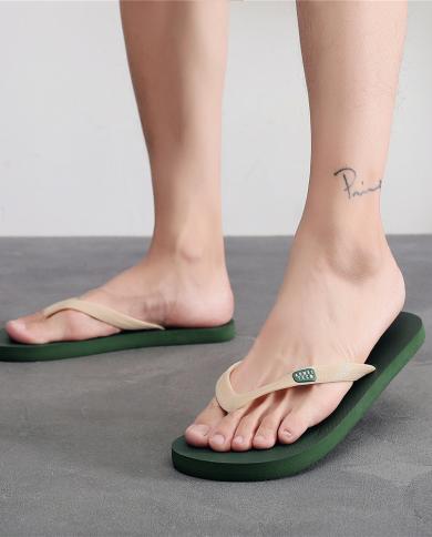 Men Slippers Summer Breathable Beach Leisure Shoes Slip On Mens Flip Flops Lightweight Soft Uni Slipper Zapatillas Size 