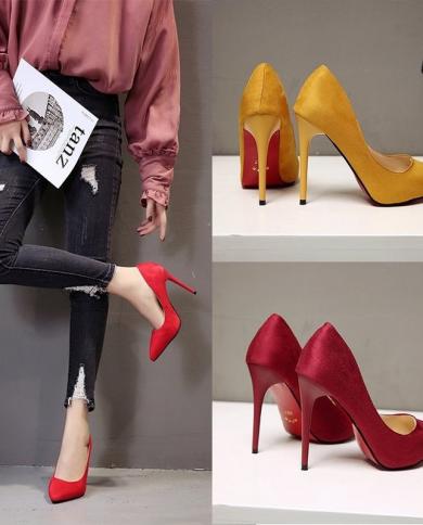 Suede Womens Shoes  Suede High Heels  Suede Pumps  High Heels Womens 2023 New Shoes  