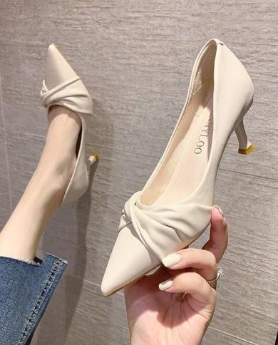 High Heels Womens 2022 New Womens Shoes  Pointed Toe Shallow Mouth Womens Stiletto Shoes