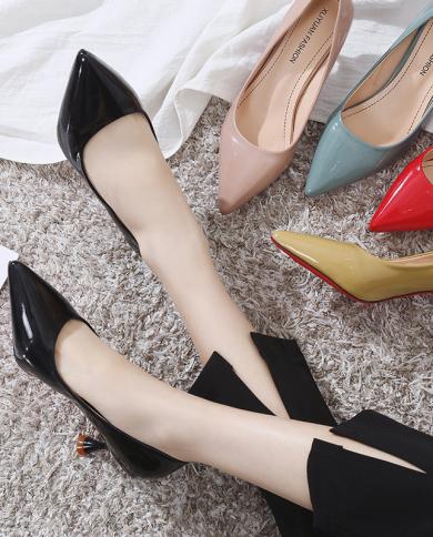 High Heels Women Shoes 2022 New Pointed Toe Fashion High Heels Simple Shallow Shoes Zapatos De Mujer  Pumps