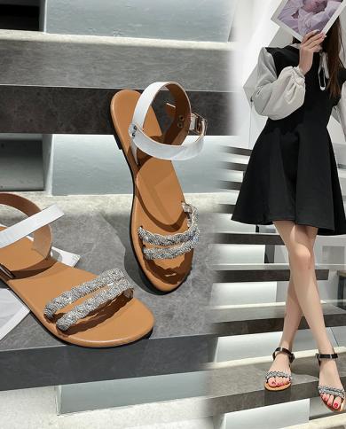 2023 Summer Plus Size New Flat Sandals To Wear Casual Women Shoes Outside The Beach Women Sandals