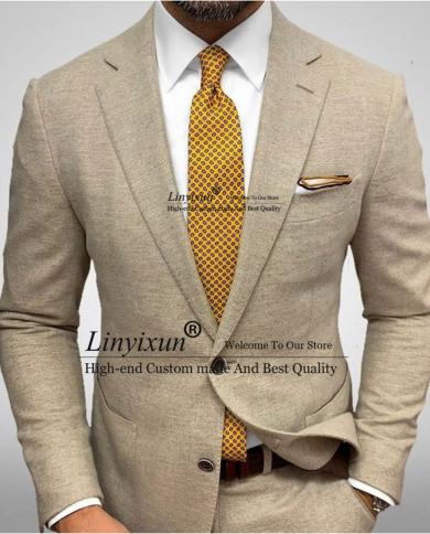 Classic Mens Suits Formal Business Blazer Slim Fit Wedding Groom Tuxedo 2 Piece Set Office Workwear Jacket Pants Terno M
