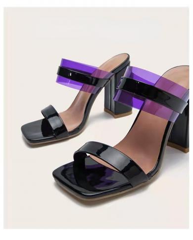 סנדלי גלדיאטור נשים נעלי מילה צבע חרוזים נעלי עקב סנדלים שמלות מסיבת קיץ תחרה אבזם משאבות נשים סן