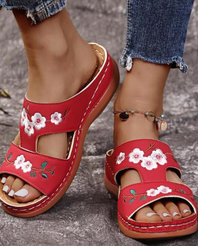 סנדלים נשים אישה נעלי בית פרח פלטפורמת נעליים צבעוניות נוחות קזואל casa mujer sapatos femininos sa נשים