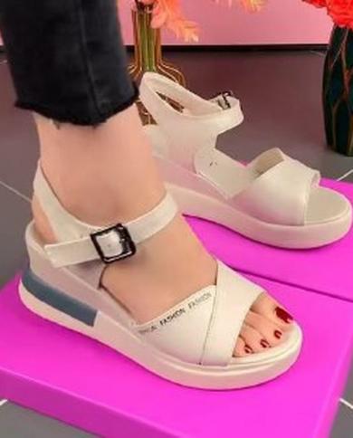 Women Sandals Platform Shoes Flat Wedges Open Toe Summer High Heels Female Fish Mouth Fashion Casual Woman Beach Sandals