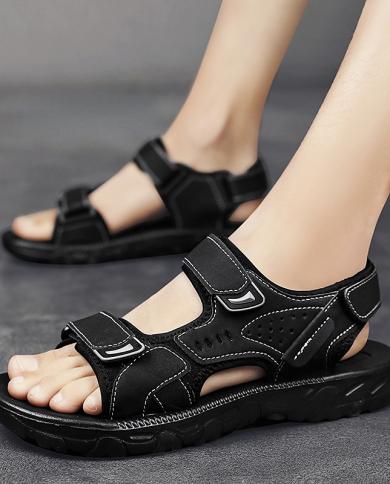 סנדלים שחורים לגברים גברים אופנה סנדלי קיץ רבי מכר במוצרי 2023 נעלי גברים עם zapatos hombre