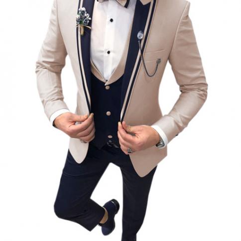 Colorful Wedding Men Suits Peak Lapel Costume Homme Groom Prom Party Terno Masculino Slim Fit Bridegroom Fashion Blazer 