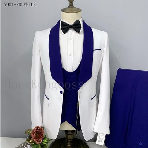 3 Pcs Suits Set Blazers Jacket Pants Vest / 2022 Fashion Men's Business Big Lapel Groom Wedding Presided Over Formal Dre
