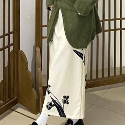 שמלות נשים בסגנון סיני נוח יצירתיות אלגנטית משרד גברת יומי רטרו רזה חדש כל להתאים פרחוני באורך הקרסול