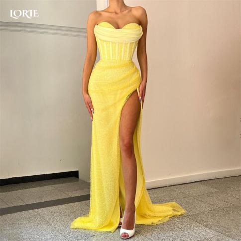 Plus Size Evening Gown  Evening Dresses Yellow  Yellow Mermaid Dress  Evening Dresses  
