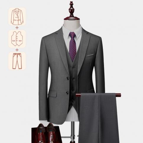 Taglie M 6xl, giacca+gilet+pantaloni, abito da uomo business casual 3 pezzi/2 pezzi per matrimoni, grande e alto, abito slim fit