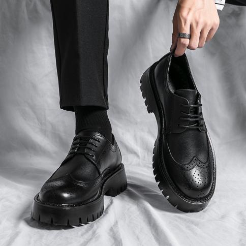 جديد أسود المتسكعون حذاء رجالي شرابات تنفس Laceup الصلبة حذاء كاجوال اليدوية شحن مجاني حجم 3844 فستان رجالي S