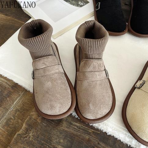 Soft Soled Comfortable Short Boots Original Handmade Woolen Mouth Women's Boots Fur Warm Winter Literary Mori Retro Ankl