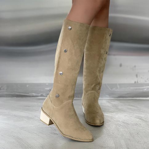Bottes Chelsea hautes pour femmes, chaussures de moto à talons mi-hauts, nouvelle marque d'hiver Goth mode gladiateur Botas pour