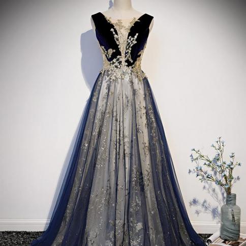2023 robe de soiree שמלות ערב וינטג' שמלת ערב קלאסית עם צווארון V שמלת נשף ללא שרוולים שמלה רשמית במידות גדולות עבור