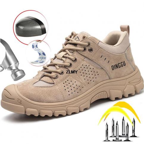 נעלי בטיחות בנייה באיכות גבוהה גברים פלדה בוהן נעלי עבודה נגד התרסקות מעוצבות בטיחות מגפי עבודה גבר הוכחה לנקב