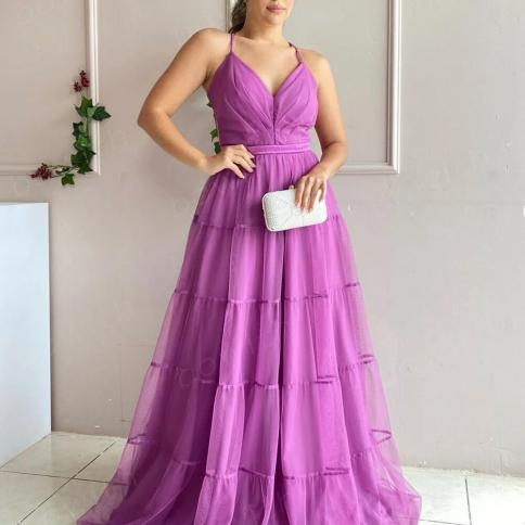 Bowith Fuchsia Evening Party Dresses For Women A Line Evening Gown Straps Formal Occasion Dresses Vestidos De Fiesta