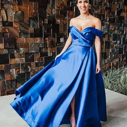 Bowith Off Shoulder Evening Party Dresses A Line Prom Dresses Formal Occasion Dresses For Gala Party Celebrity Dress
