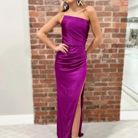 Bowith Mermaid Evening Party Dresses Strapless Prom Dresses 2023 Formal Occasion Dresses Vestidos De Fiesta