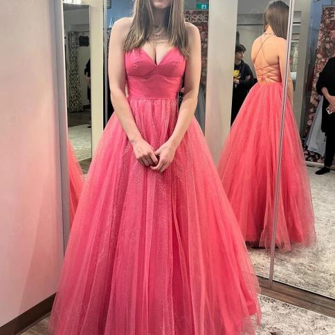 Bowith Prom Dresses 2023 Luxury Gowns Lace Up Back A Line Evening Dress For Gala Party Formal Occasion Dresses