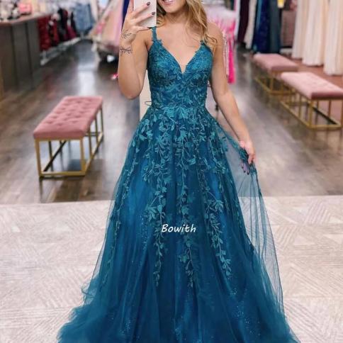 Bowith A Line Prom Dress 2023 With Applique Formal Evening Party Dress Elegant Special Occasion Dress For Gala Party Ves