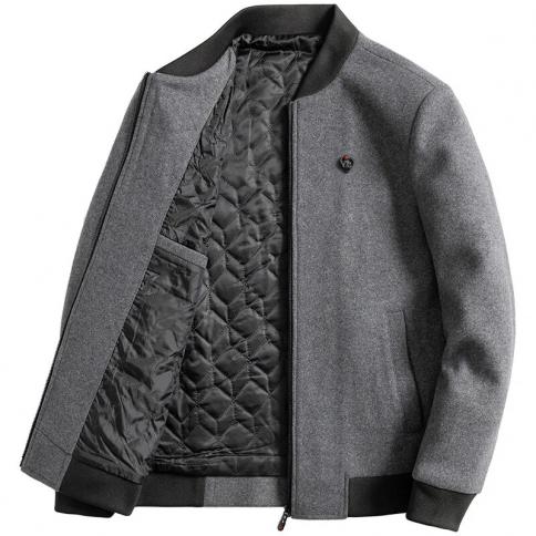 2022 New Men's Woolen Coat Autumn And Winter Fashion Thickened Baseball Jacket Male Fashion Dardigan Tops Abrigos Hombre