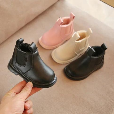 Vintage Children Snow Boots New 2024 Pink Platform Fur Boots For Girls Kids Baby Winter Keep Warm Shoestoddler Boys Size