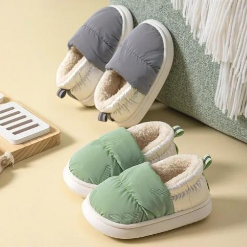 New Winter Kids Slippers Boys Girls Plush Home Slides Baby Toddler Indoor Cotton Shoes Warm Plush Child Slippers Non Sli