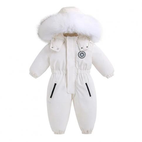 30 Degree Winter Ski Suit Plus Velvet Baby Jumpsuit Boy Overalls Warm Kids Toddler Girl Clothes Children Clothing Coat O