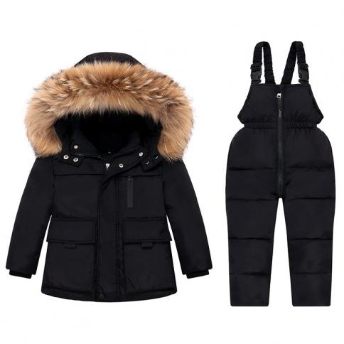 Boy Baby Overalls Winter Down Jacket Jumpsuit Warm Kids Parka Hooded Coat Child Snowsuit Snow Toddler Girl Clothes Cloth