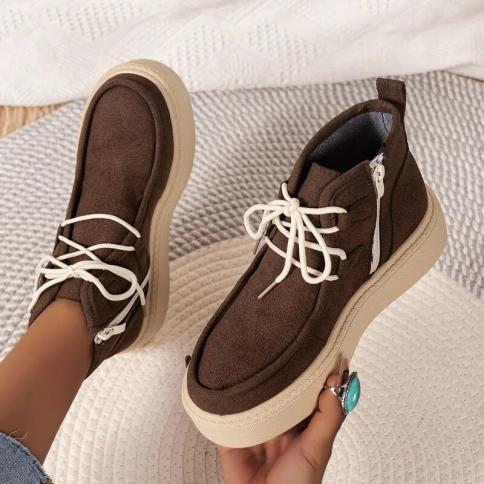 New Suede Mid Calf Modern Boots Women's Fashion Winter Wedge Rubber Shoes Solid Solid Solid Color Anti Slip Round Toe Bo