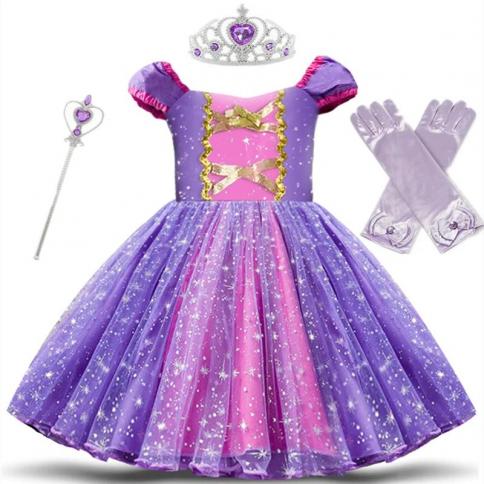 Menina natal brilhante vestido de princesa criança babi festa de aniversário vestidos crianças tutu vestido roupas crianças noit