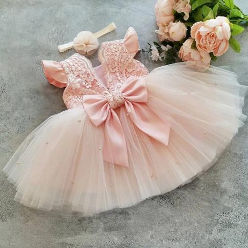 12m bebê meninas vestido de renda v volta princesa roupas do miúdo aniversário tule tutu vestido festa casamento formal baile pé