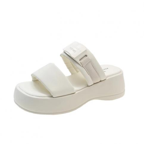 Casual Women Slippers Platform Sandals Flats Shoes 2023 New Summer Designer Beach Flip Flops Slingback Home Shoes Dress 