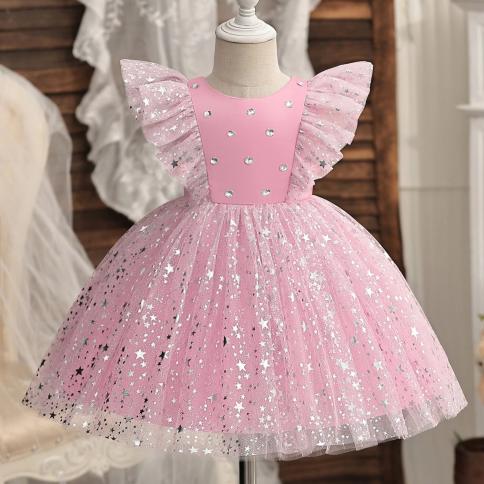 Princess Dress Gala Party Girl  Gala Dress Girl Toddler  Evening Dress Girl Star  Girls Party Dresses  