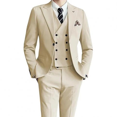 2023 moda nova masculina lazer boutique cor sólida negócios fino casamento melhor terno 3 peças conjunto blazers vestido jaqueta