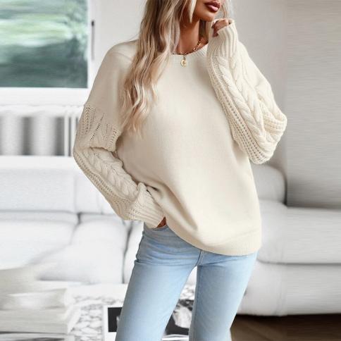 Solid Knit Sweater Tops Women's 2023 Clothing Autumn Winter Long Sleeved Basic Pullovers T  Shirt Tee Female Warm Jumper