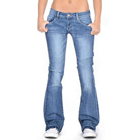 Denim Women Pants 2024 Summer Solid High Waist Elastic Flared Jeans Fashion  Streetwear Vintage Trousers  Femal Clothing