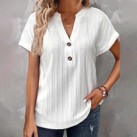 M Xxl Short Sleeve White Tops For Women Clothing 2024 Summer Solid T Shirt Tee Fashion Casual Pullover Femal  Blouse Shi