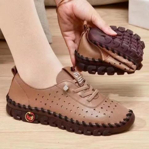 Women Loafers Pu Leather Oxford Soft Sole Flats Casual Ladies Non Slip Comfortable Mother Shoes Fashion Sneakers Mujer Z